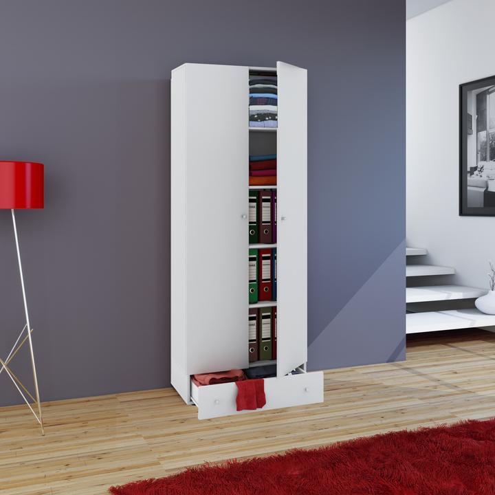 Actual product image VCM Holz Mehrzweckschrank Serie Vandol mit Drehtüren (70 x 40 cm)