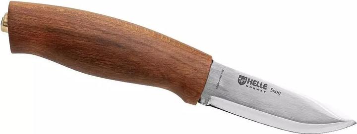 Produktbild Helle Gürtelmesser Skog, Dreilagenstahl, Buchenholzgriff, Lederscheide (7.60 cm)