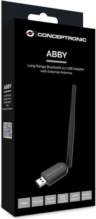 Produktbild Conceptronic Adapter Bluetooth Bluetooth Adapter 5.1 NanoUSB 10-20m schwarz (Sender)