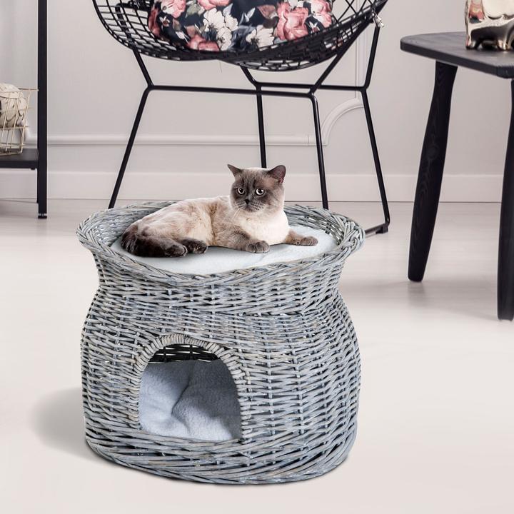 Produktbild PawHut Katzenkorb mit 2 Kissen (Katze)