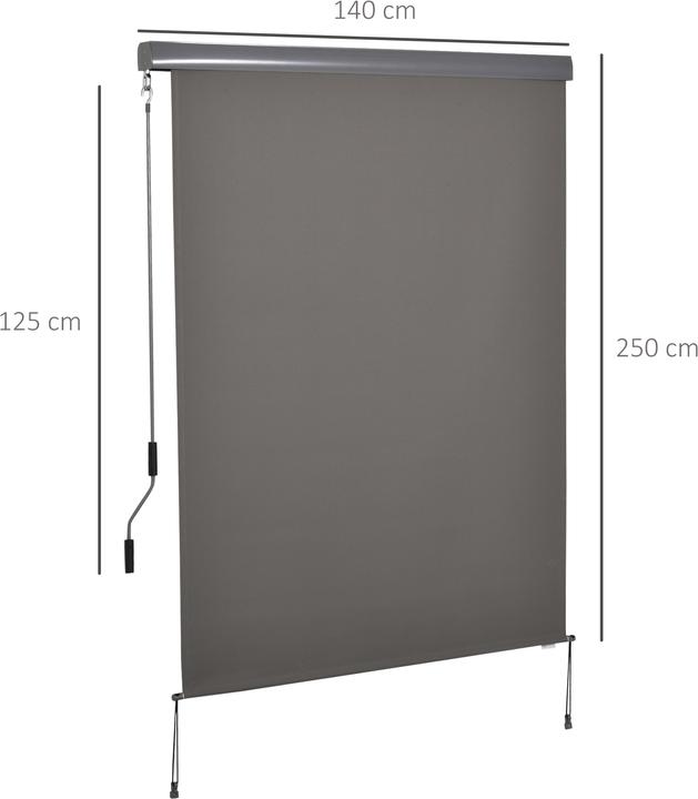 Produktbild Outsunny Senkrechtmarkise mit Handkurbel (1.40 m)