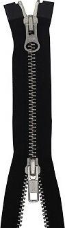 Produktbild YKK Reissverschluss Metall silber 2-Wege teilbar 5mm 55cm 580 schwarz (Teilbar, 55 cm)