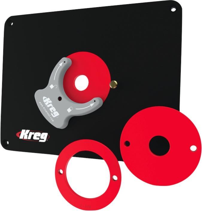 Image du produit Kreg PRS4038 Plaque d'insertion FrÃ¤stisch 298 x 235 x 9 mm + 3x bague de réduction 25 mm / 30 mm / 67 mm