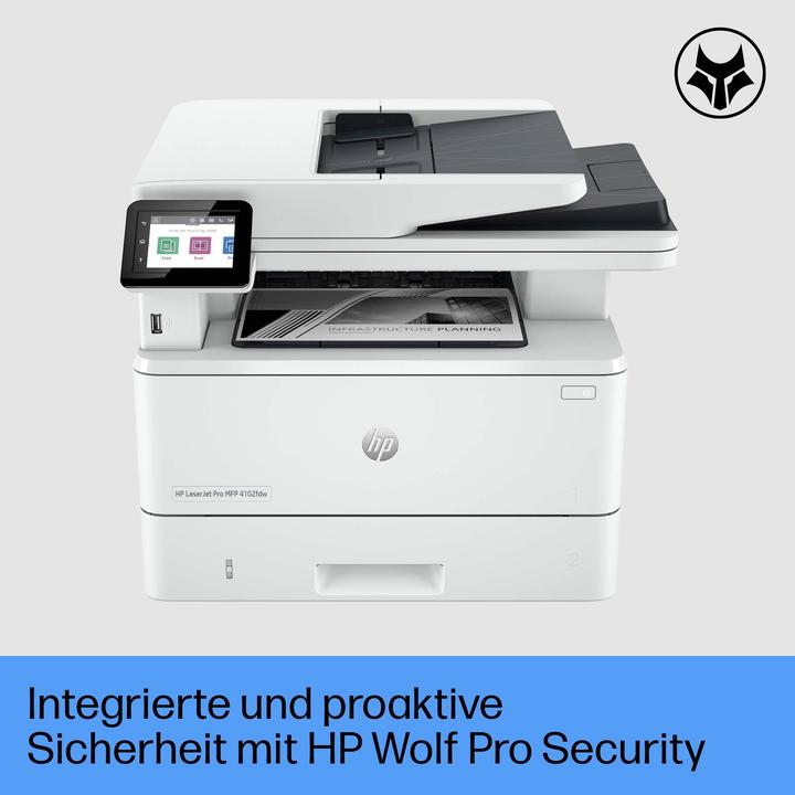 Image du produit HP LaserJet Pro MFP 4102fdw (Laser, Noir et blanc)
