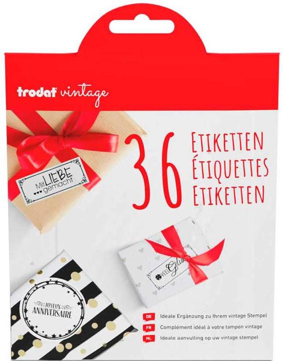 Trodat 162616 Vintage-Etiketten, selbstklebend, 36 Stück