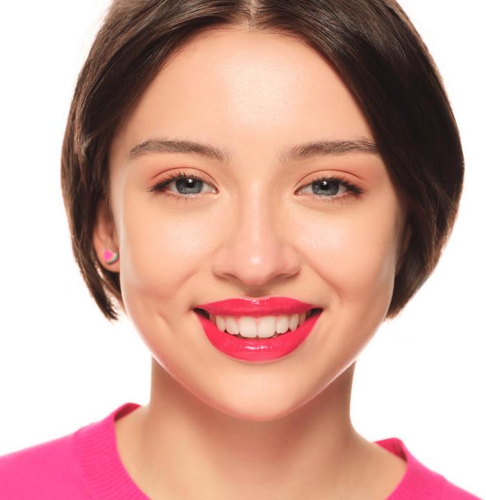 Actual product image essence GLOSSY GLAZE high shine lipstick (04 Red-Dy For The Day)