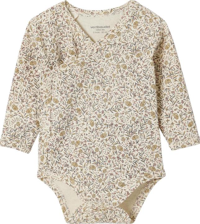 Actual product image Vertbaudet Bio-Kollektion: 5er-Pack Baby Wickelbodys mit langen Ärmeln (74)