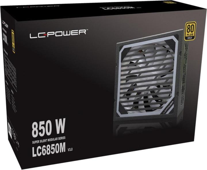 Actual product image LC-Power Super Silent Modular LC6850M V3.0 850W 80+ Gold retail (850 W)