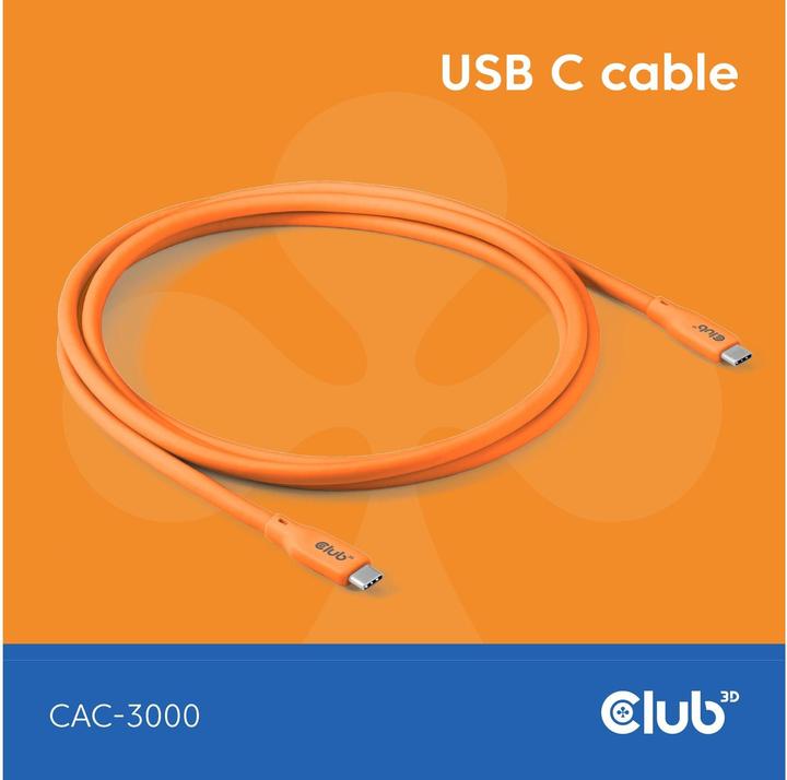 Produktbild Club 3D USB C — USB C (2 m, USB 4.0, 240 W)