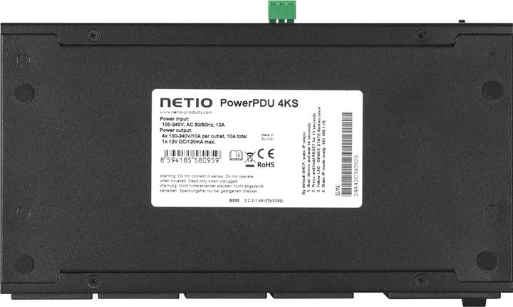 Produktbild Netio IP-Steckerleiste PowerPDU 4 CH 4x C13 mit Leistungsmessung