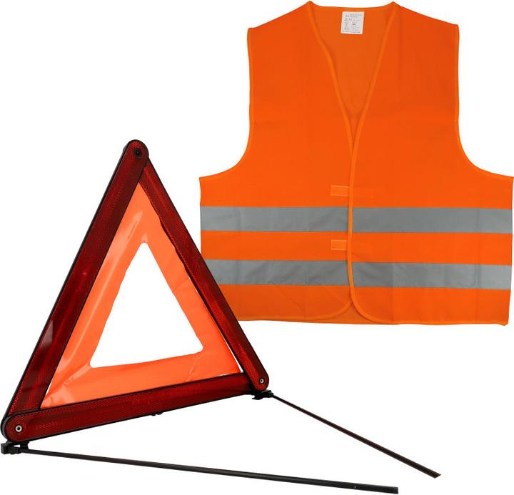 Cartrend Triangolo di segnalazione e gilet di sicurezza