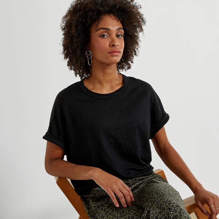 Immagine prodotto La Redoute Collections T-shirt in lino con scollo rotondo (M)