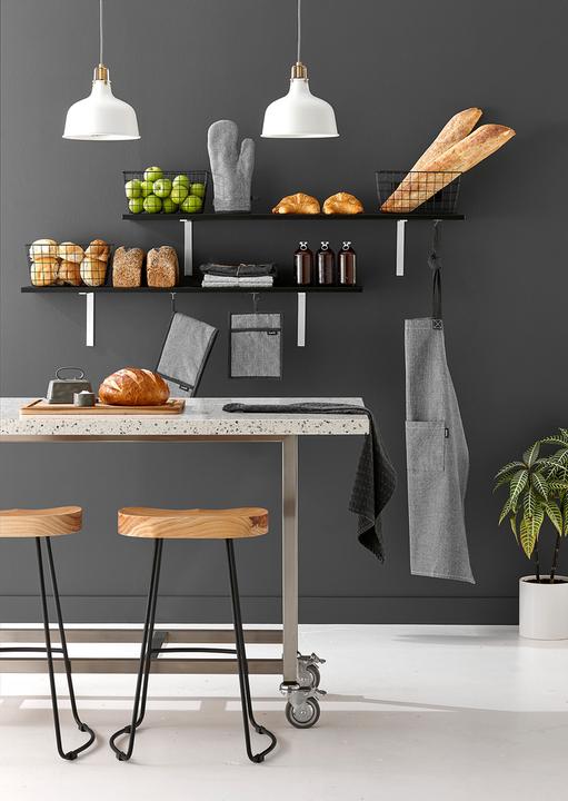 Actual product image Ladelle Set of 2 recycled pot holders Eco anthracite 19 x 24 cm (Recycled cotton & polyester)