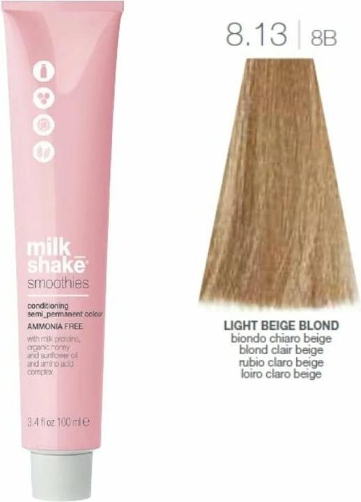 Immagine prodotto Milk_Shake MilkShake Smoothies Colore Semi Permanente 8.13 - Biondo Beige Chiaro 100ml (8.13 - Biondo beige chiaro)