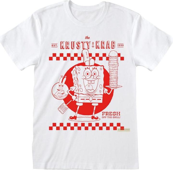 Heroes Inc SpongeBob Schwammkopf T-Shirt Krusty Krab White Grösse L (L)
