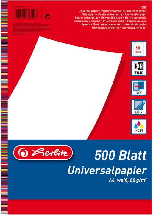 Immagine prodotto Herlitz Carta per stampante (80 g/m², 500 x, A4)