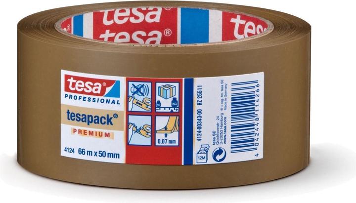 Actual product image tesa pack 4124 PVC - Premium packing tape for the secure sealing of heavy packages (manual or (50 mm)