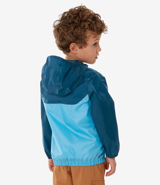Image du produit Quechua Veste imperméable de randonnée enfant 2-6 ans, MH100 zip bleu