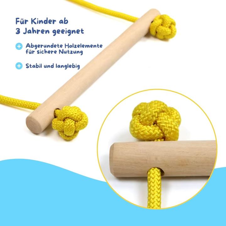 Actual product image Hermex Slackline-Set für Kinder Kletterseil-Set Hangel-Set Hindernisparcours (15 m)