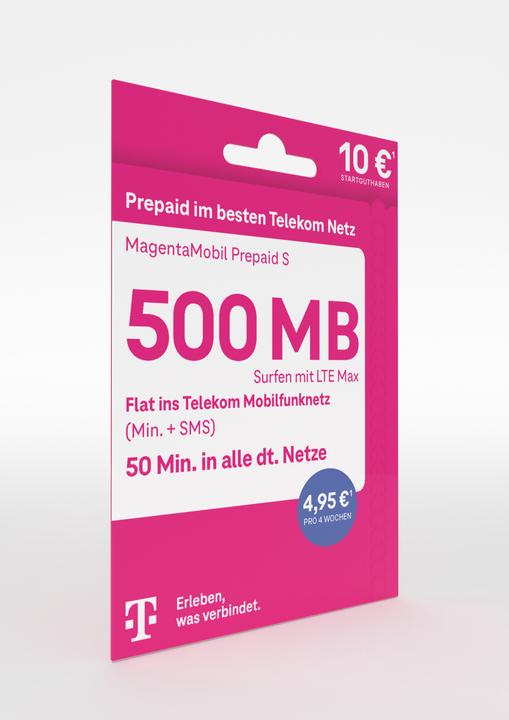 Actual product image Telekom Magenta Mobil Prepaid S (500 MB / 30 days)