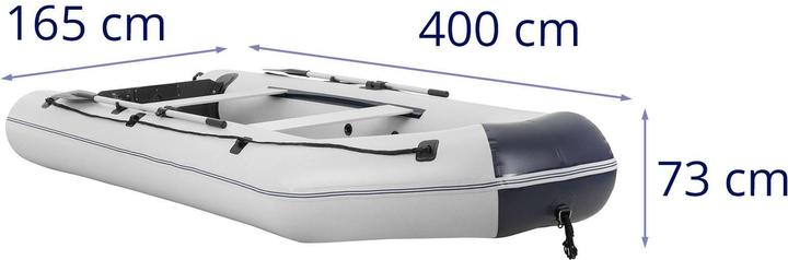 Immagine prodotto MSW Gommone - Nero, bianco - 570 kg - Pavimento in alluminio - 6 persone (400 cm, 6 pers.)