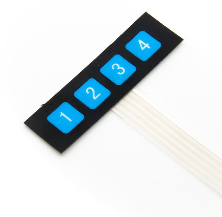 Image du produit Purecrea Clavier à membrane 4 touches / Clavier 1x4 Matrix Keypad