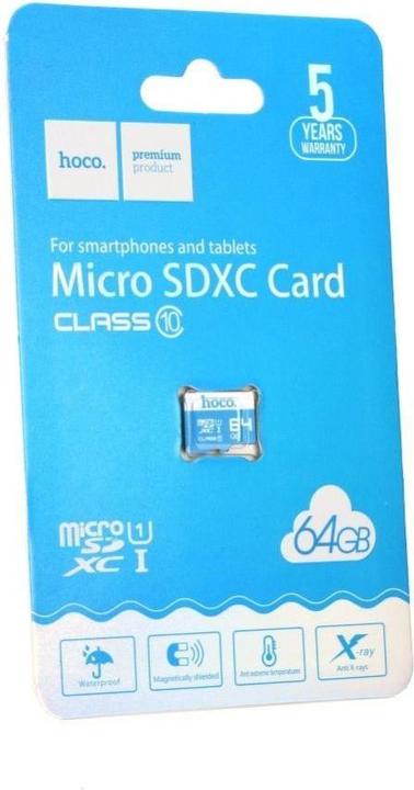 Productafbeelding Hoco Geheugenkaarten geheugenkaart microSD 64GB klasse 10 (64 GB, microSDXC, U1, UHS-I)