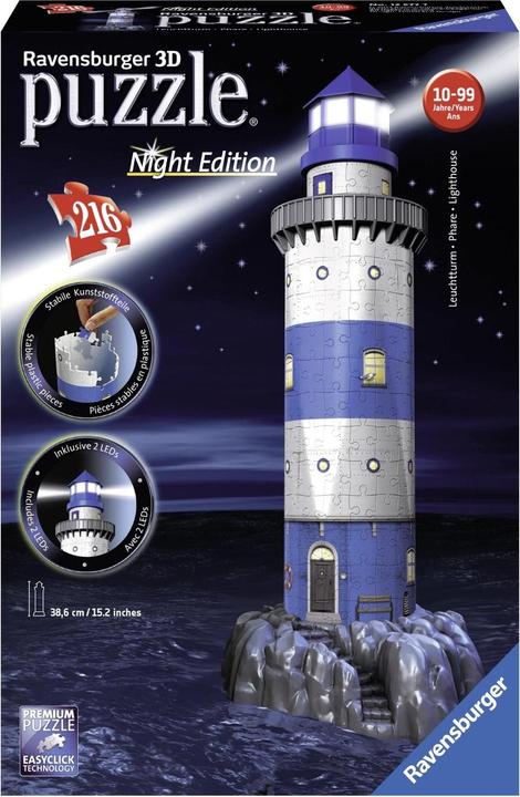 Leuchtturm bei Nacht (216 Teile)