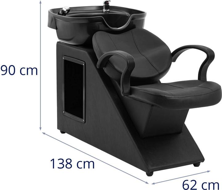 Produktbild Physa Friseurwaschbecken + Sessel Rückwärtswaschbecken Einhandmischbatterie 60x45x15cm
