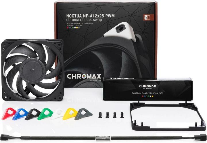 Actual product image Noctua NF-A12X25 PWM chromax.black.swap (120 mm, 1 x)