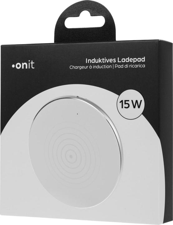 Immagine prodotto Onit Caricatore wireless 15 W Bianco, standard di ricarica a induzione: Qi (15 W)
