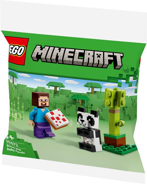 Immagine prodotto Minecraft Steve con il cucciolo di panda (30672, LEGO Minecraft)