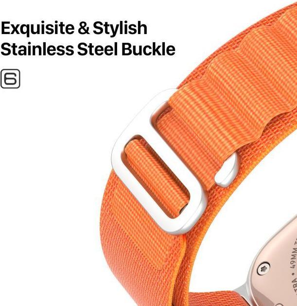 Actual product image Dux Ducis Sport Buckle Strap for Apple Watch 8/7/6/SE/5/4/3/2/1 (41, 40, 38mm) Strap GS Version - Or (41 mm, 38 mm, 40 mm, Nylon)