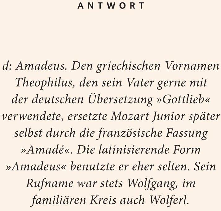 Produktbild Palmer:Mozart-Quiz (Deutsch)