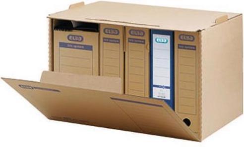 Immagine prodotto Elba Contenitore d'archivio tric system, marrone naturale, in robusto cartone ondulato, con sportello di (A4)