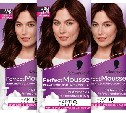 Produktbild Schwarzkopf Perfect Mousse Schaumcoloration (388 Dunkles Rotbraun)