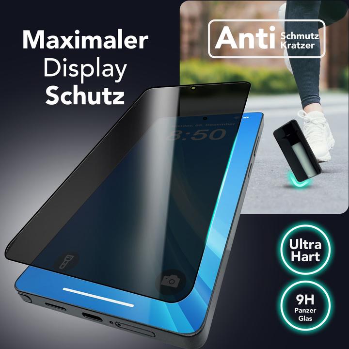 Produktbild Nalia AntiSpyX - Privacy Schutzglas mit Schablone - Full Screen Anti-Spy Protector (1 Stück, Samsung Galaxy S25 Ultra)