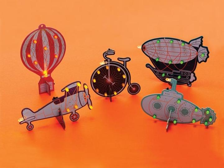Produktbild Whadda Heissluftballon im Retro-Design - Lern-Bausatz zum Löten (Elektronikkit)