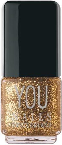 You Nails Vernis pailleté (206 Paillettes dorées, Vernis couleur)