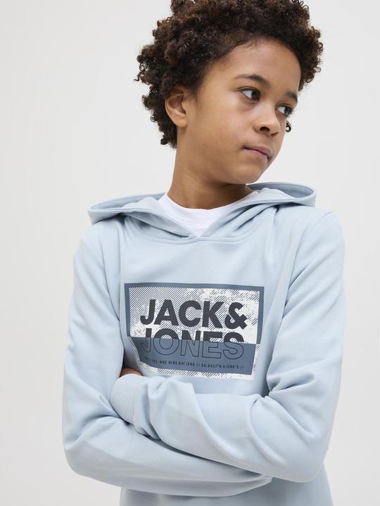 Produktbild Jack & Jones Jcologan Ss24 Print Sweat Hood Sn Jnr (176)