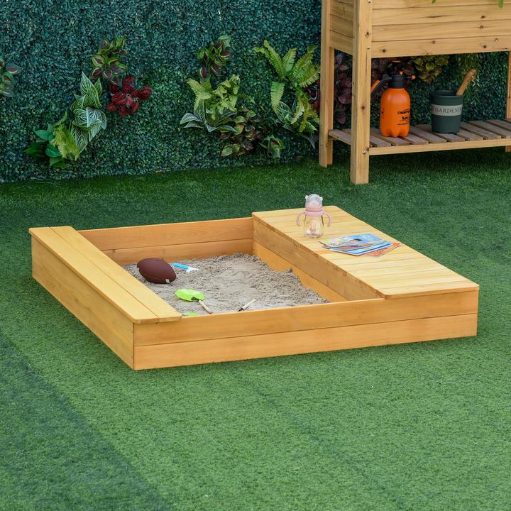 Immagine prodotto Outsunny Sabbiera con panchina e vani portaoggetti