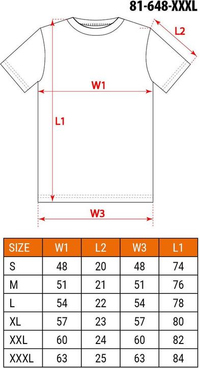Nutritional values and ingredients Neo Red T-shirt, size XXXL (3XL)