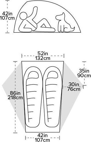 Actual product image Big Agnes Crag Lake SL2 (Dome tent, 2.01 kg, 2 persons)