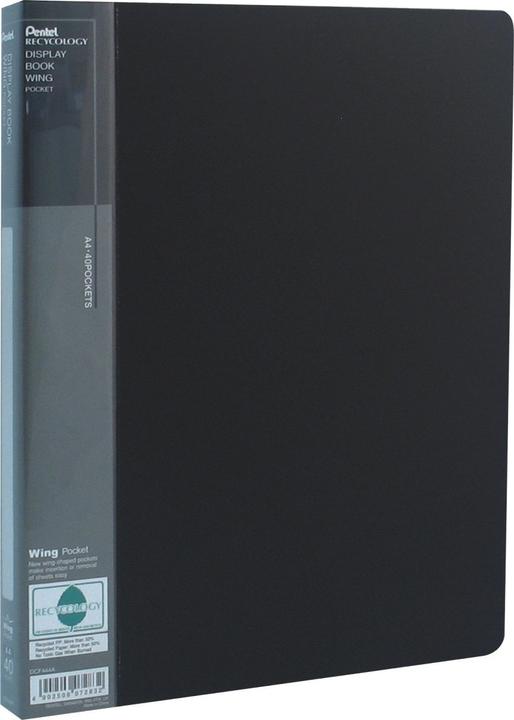 Produktbild Pentel Sichtbuchmappe Wing A4 40 Hüllen schwarz (A4, 1 x)