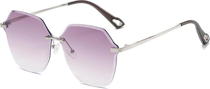 Techsuit - Sunglasses (8195) - for Women, Metal and PC - Silver / Gradient Purple