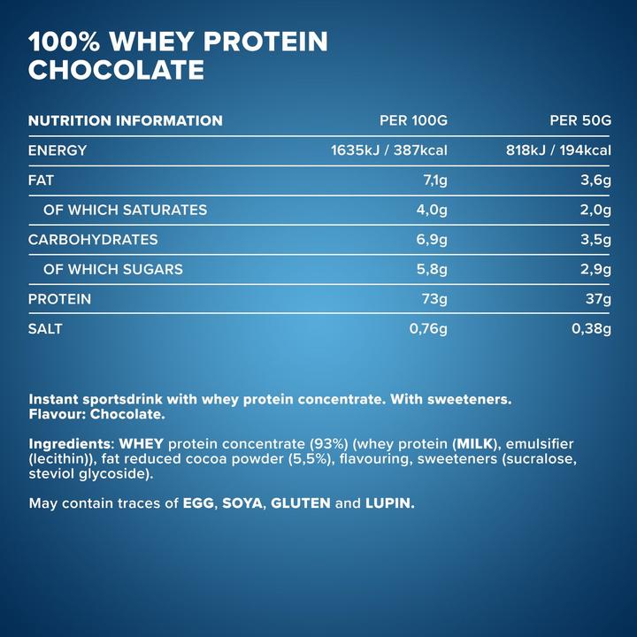 Nährwerte und Zutaten IronMaxx Whey Protein (Milchschokolade, 1 Stk., 500 g)