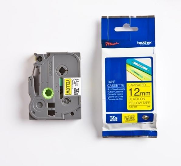 Actual product image Brother Tze-631 (1.20 cm, Yellow, Black)