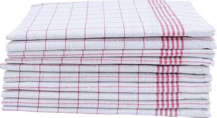 Produktbild byNORD Halb-Leinen-Geschirrtücher, rot-weiss, 70 x 50 cm, 20er Set (70 x 50 cm)