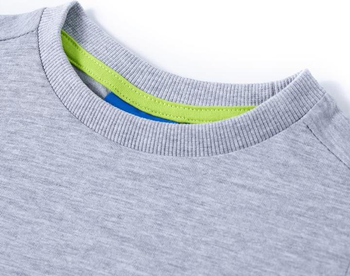 Immagine prodotto VidaXL Camicia da bambino a maniche lunghe grigio melange 140,Materiale: 95 (140)