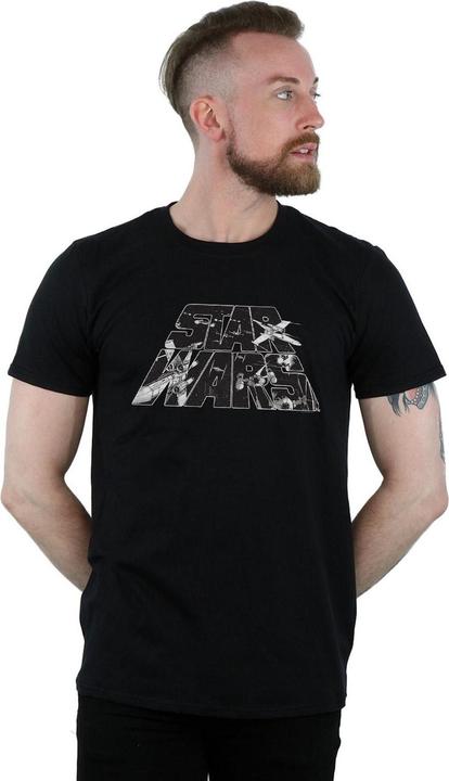 Produktbild Star Wars Logo Space Sketch TShirt (M)